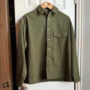 ASOS Olive Green Button-Up Shirt Jacket